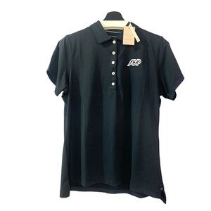 Peter Millar NEW Polo UPF 50+ Sun Protection Black Large Activewear *Flawed